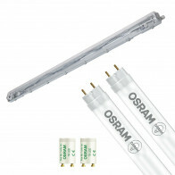 Réglette étanche LED avec tubes T8 - Velvalux Strela - 150cm - Double - Connectable - Étanche IP65 - OSRAM - SubstiTUBE Value EM 840 - 38.2W - Blanc Naturel 4000K | Remplace 116W