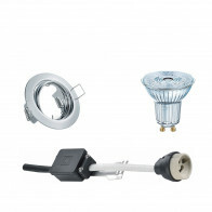 Set de spots LED - LEDVANCE Parathom PAR16 930 36D - Douille GU10 - Dimmable - Rond Encastré - Chrome Brillant - 3.7W - Blanc Chaud 3000K - Inclinable Ø83mm