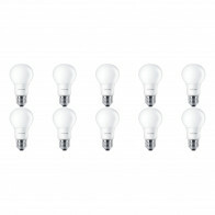 PHILIPS - Pack de 10 Lampes LED - CorePro LEDbulb 827 A60 - Douille E27 - 5.5W - Blanc Chaud 2700K | Remplace 40W