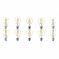 PHILIPS - Pack de 10 Lampes LED - SceneSwitch Filament 827 A60 - Douille E27 - Dimmable - 1.6W-7.5W - Blanc Chaud 2200K-2700K | Remplace 16W-60W