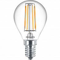 PHILIPS - Lampe LED - CorePro Luster 827 P45 CL - Douille E14 - 4.5W - Blanc Chaud 2700K | Remplace 40W