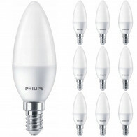 PHILIPS - Lampe LED E14 Pack de 10 - Corepro LEDcandle E14 Mate 2.8W 250lm - 840 Blanc Naturel 4000K | Remplace 25W