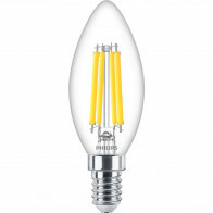 PHILIPS - Ampoule LED E14 - MASTER Value LEDcandle E14 Filament Clair 3.4W 470lm - 927 Très Blanc Chaud 2700K - Meilleure Rendu de Couleur - Dimmable | Remplace 40W