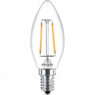 PHILIPS - Lampe LED Filament - Classic LEDCandle 827 B35 CL - Douille E14 - 2W - Blanc Chaud 2700K | Remplace 25W