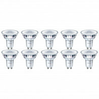 PHILIPS - Pack de 10 Spots LED - CorePro 827 36D - Douille GU10 - Dimmable - 5W - Blanc Chaud 2700K | Remplace 50W