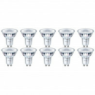 PHILIPS - Pack de 10 Spots LED - CorePro 840 36D - Douille GU10 - Dimmable - 4W - Blanc Neutre 4000K | Remplace 35W