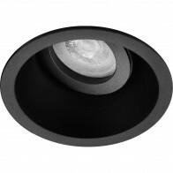 Support Spot GU10 - Pragmi Zano Pro - Spot Encastré GU10 - Rond - Noir - Aluminium - Inclinable - Ø93mm