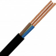 Câble d'installation - Câble Électrique - 3x1.5mm - 3 Fils - 100 Mètres - H05VV-F - Noir