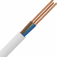 Câble d'installation - Câble Électrique - 3x2.5mm - 3 Fils - 10 Mètres - H05VV-F - Blanc