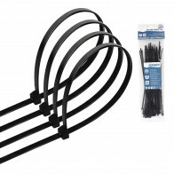 Attaches de Câble - Collier de serrage - Aigi Tie - 3.6x200mm - Noir - 40 Pièces