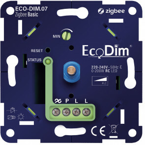 EcoDim - LED Dimmer - Smart WiFi - ECO-DIM.07 - Fase Afsnijding RC - ZigBee - Inbouw - Enkel Knop - 0-200W
