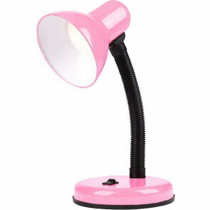 LED Bureaulamp - Velvin Brin - E27 Fitting - Aan/Uit Schakelaar - Flexibele Arm - Roze