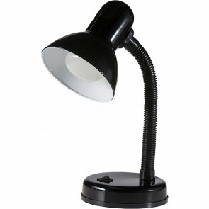 LED Bureaulamp - Velvin Brin - E27 Fitting - Aan/Uit Schakelaar - Flexibele Arm - Zwart