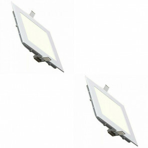 LED Downlight Slim - Inbouw Vierkant 18W - Natuurlijk Wit 4200K - Mat Wit Aluminium - 225mm Pack