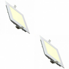 LED Downlight Slim - Inbouw Vierkant 6W - Warm Wit 2700K - Mat Wit Aluminium - 113.5mm Pack