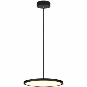 LED Hanglamp - Hangverlichting - Trion Trula - 29W - Warm Wit 3000K - Dimbaar - Rond - Mat Zwart - Aluminium