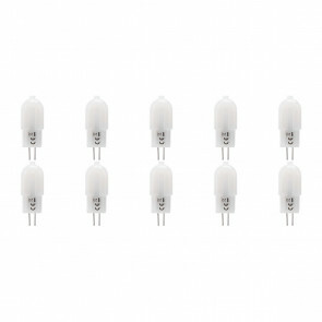 LED Lamp 10 Pack - G4 Fitting - Dimbaar - 2W - Helder/Koud Wit 6000K - Melkwit | Vervangt 20W