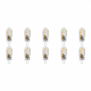 LED Lamp 10 Pack - G4 Fitting - Dimbaar - 2W - Helder/Koud Wit 6000K - Transparant | Vervangt 20W