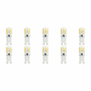 LED Lamp 10 Pack - G9 Fitting - Dimbaar - 3W - Helder/Koud Wit 6000K - Transparant | Vervangt 32W