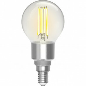 LED Lamp - Filament - Smart LED - Aigi Delano - Bulb G45 - 4.5W - E14 Fitting - Slimme LED - Wifi LED + Bluetooth - Aanpasbare Kleur - Transparant Helder - Glas