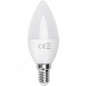 LED Lamp - Smart LED - Aigi Kiyona - Bulb C37 - 5W - E14 Fitting - Slimme LED - Wifi LED - Aanpasbare Kleur - Mat Wit - Glas