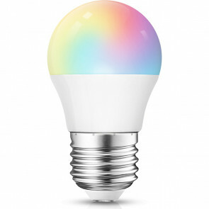 LED Lamp - Smart LED - Aigi Lexus - Bulb G45 - 6.5W - E27 Fitting - Slimme LED - Wifi LED + Bluetooth - RGB + Aanpasbare Kleur - Mat Wit - Kunststof