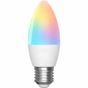 LED Lamp - Smart LED - Aigi Loney - Bulb C37 - 6.5W - E27 Fitting - Slimme LED - Wifi LED - RGB - Aanpasbare Kleur - Mat Wit - Kunststof