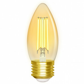 LED Lamp - Smart LED - Aigi Rixona - Bulb C35 - 4.5W - E27 Fitting - Slimme LED - Wifi LED + Bluetooth - Aanpasbare Kleur - Amber - Glas