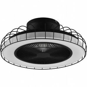 LED Plafondlamp met Ventilator - Plafondventilator - Trion Romina - 39W - Aanpasbare Kleur - RGBW - Rond - Mat Titaan - Kunststof