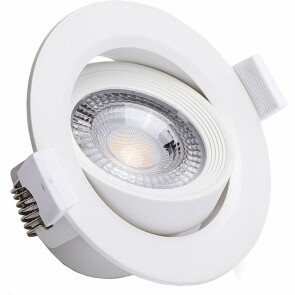 LED Spot - Inbouwspot - Aigi Nilona - 5W - Natuurlijk Wit 4000K - Rond - Kantelbaar - Mat Wit - Aluminium