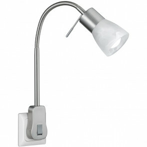 Stekkerlamp Lamp - Trion Levino - E14 Fitting - 6W - Warm Wit 3000K - Mat Nikkel - Aluminium
