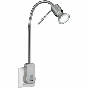 Stekkerlamp Lamp - Trion Loany - GU10 Fitting - 5W - Warm Wit 3000K - Dimbaar - Mat Nikkel - Aluminium