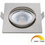 EcoDim - LED Spot - Inbouwspot - ED-10027 - 5W - Waterdicht IP54 - Dimbaar - Dim to Warm - Warm Wit 2000K-3000K - Geborsteld Nikkel - Aluminium - Vierkant - Kantelbaar 2