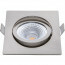 EcoDim - LED Spot - Inbouwspot - ED-10027 - 5W - Waterdicht IP54 - Dimbaar - Dim to Warm - Warm Wit 2000K-3000K - Geborsteld Nikkel - Aluminium - Vierkant - Kantelbaar