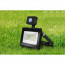 LED Bouwlamp 20 Watt met sensor - LED Schijnwerper - Aigi Sunny - Helder/Koud Wit 6400K - Waterdicht IP65 - Mat Zwart - Aluminium 12