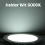 LED Downlight Slim 6 Pack - Inbouw Rond - 3W - Helder/Koud Wit 6000K - Mat Wit - Aluminium - Ø90mm 8