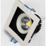LED Downlight Vierkant Inbouw 8W 6400K Helder/Koud Wit Aluminium Mat Wit Armatuur/Frame Kantelbaar 100x100mm
