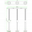LED Hanglamp - Hangverlichting - Trion Franco - 21.6W - 3-lichts - Warm Wit 3000K - Rond - Mat Antraciet - Aluminium Lijntekening