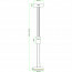 LED Hanglamp - Hangverlichting - Trion Franco - 7.2W - 1-lichts - Warm Wit 3000K - Rond - Mat Nikkel - Aluminium Lijntekening