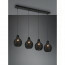 LED Hanglamp - Hangverlichting - Trion Sparko - E14 Fitting - 4-lichts - Rechthoek - Zwart - Hout 7
