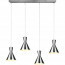 LED Hanglamp - Trion Ewomi - E27 Fitting - 4-lichts - Rechthoek - Mat Nikkel - Aluminium 2