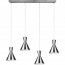 LED Hanglamp - Trion Ewomi - E27 Fitting - 4-lichts - Rechthoek - Mat Nikkel - Aluminium 7