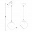 LED Hanglamp - Trion Klino - E27 Fitting - 1-lichts - Rond - Mat Chroom Rookkleur - Aluminium Lijntekening