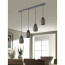 LED Hanglamp - Trion Ona - E27 Fitting - 4-lichts - Rond - Mat Zwart - Aluminium 3