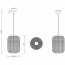 LED Hanglamp - Trion Tuna - E27 Fitting - 1-lichts - Rond - Mat Zwart - Aluminium Lijntekening