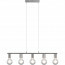 LED Hanglamp - Trion Zuncka - E27 Fitting - 5-lichts - Rechthoek - Mat Nikkel - Aluminium 2
