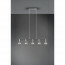 LED Hanglamp - Trion Zuncka - E27 Fitting - 5-lichts - Rechthoek - Mat Nikkel - Aluminium 8