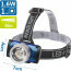LED Hoofdlamp - Aigi Scylo - Waterdicht - 50 Meter - Kantelbaar - 1 LED - 1.6W - Zwart | Vervangt 7W Lijntekening