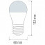 LED Lamp 10 Pack - E27 Fitting - 12W - Warm Wit 3000K Lijntekening