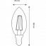 LED Lamp 10 Pack - Kaarslamp - Filament - E14 Fitting - 4W Dimbaar - Warm Wit 2700K Lijntekening